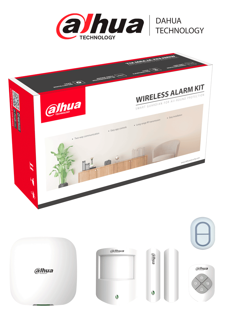 DAHUA ART-ARC3000H-03-W2+DHI-ARD822-W2 - Paquete de Kit de Alarma Wifi y Ethernet + Botón de Pánico de 2 Botones/ Incluye Hub / 1 Contacto Magnético/ 1 Control Remoto/ 1 PIR/ 1 Botón de Pánico de 2 Botones/ (Hasta Agotar Existencias) DAHUA ART-ARC3000H-03-W2+DHI-ARD822-W2 - Paquete de Kit de Alarma Wifi y Ethernet + Botón de Pánico de 2 Botones/ Incluye Hub / 1 Contacto Magnético/ 1 Control Remoto/ 1 PIR/ 1 Botón de Pánico de 2 Botones/ (Hasta Agotar Existencias)